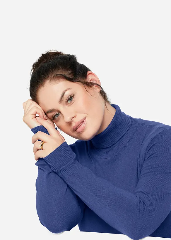 Pull col roulé basique, bonprix