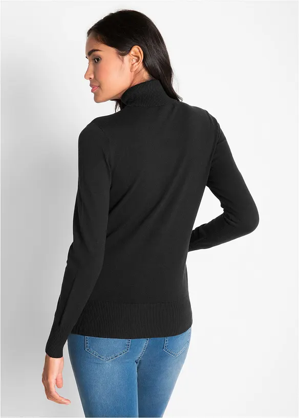 Pull col roulé basique, bonprix