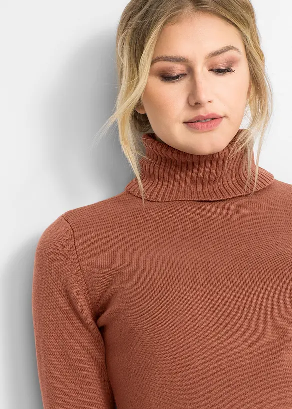 Pull &agrave; col roul&eacute;, bonprix