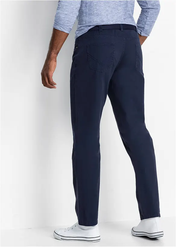 Pantalon regular en twill, droit, 100% coton, bonprix