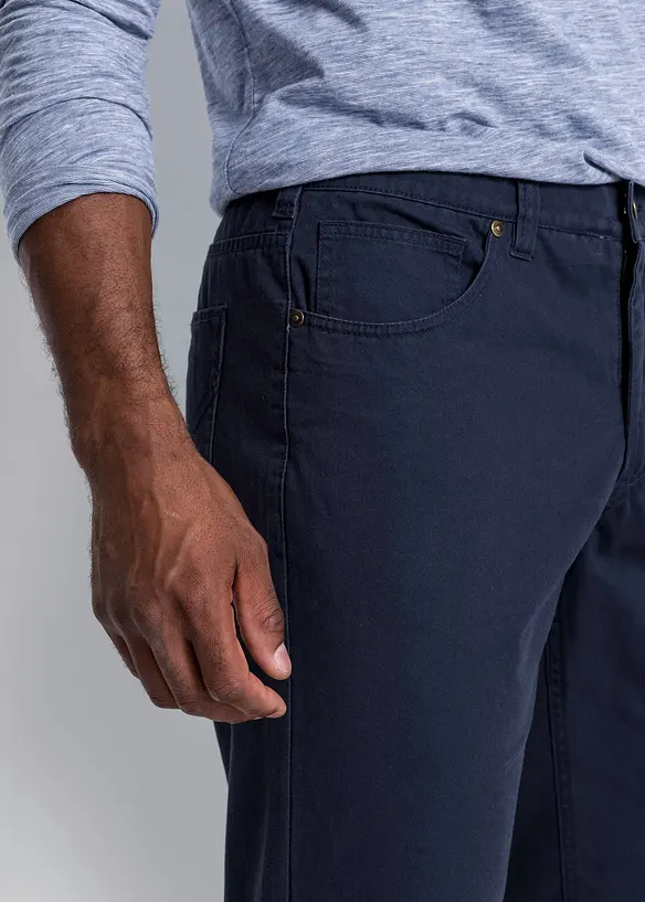 Pantalon regular en twill, droit, 100% coton, bonprix