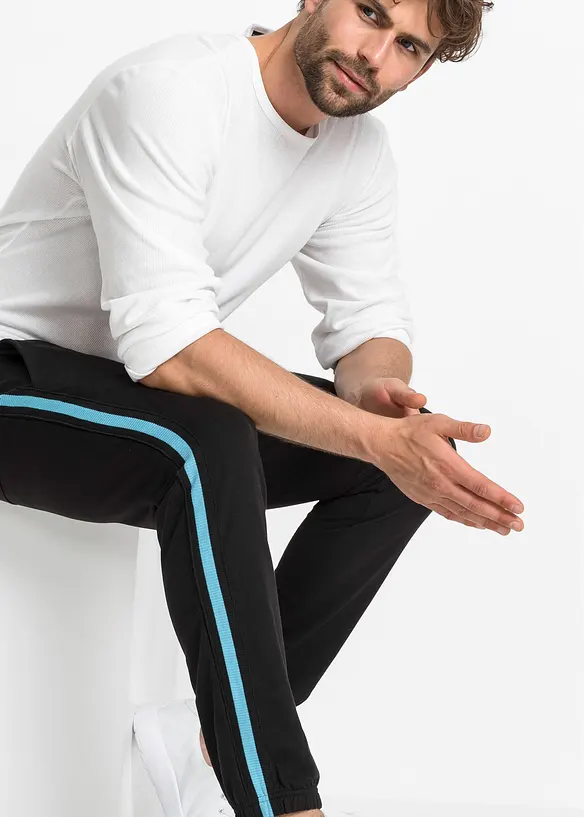 Pantalon de jogging à détails contrastants, bonprix