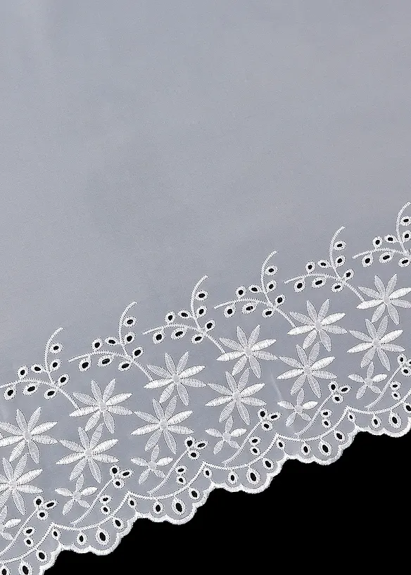 Brise-bise avec broderies anglaises et polyester recyclé, bonprix