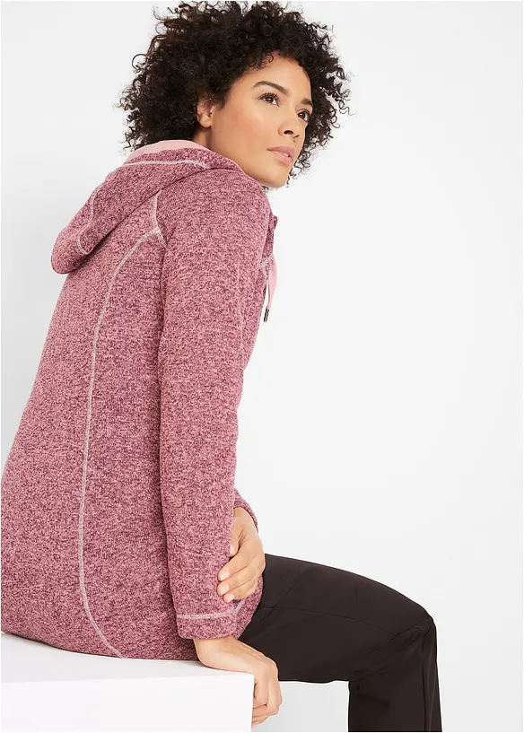 Veste longue polaire à capuche, bonprix