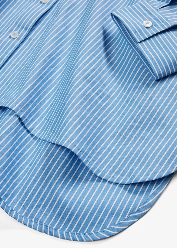 Long chemisier &agrave; manches retrouss&eacute;es, bonprix