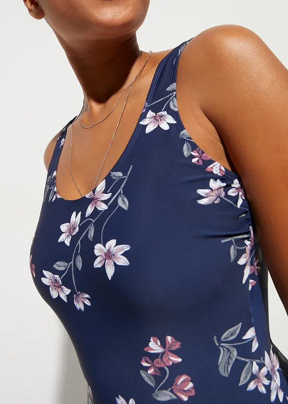 Maillot 1 pi&egrave;ce sculptant, maintien l&eacute;ger, bonprix