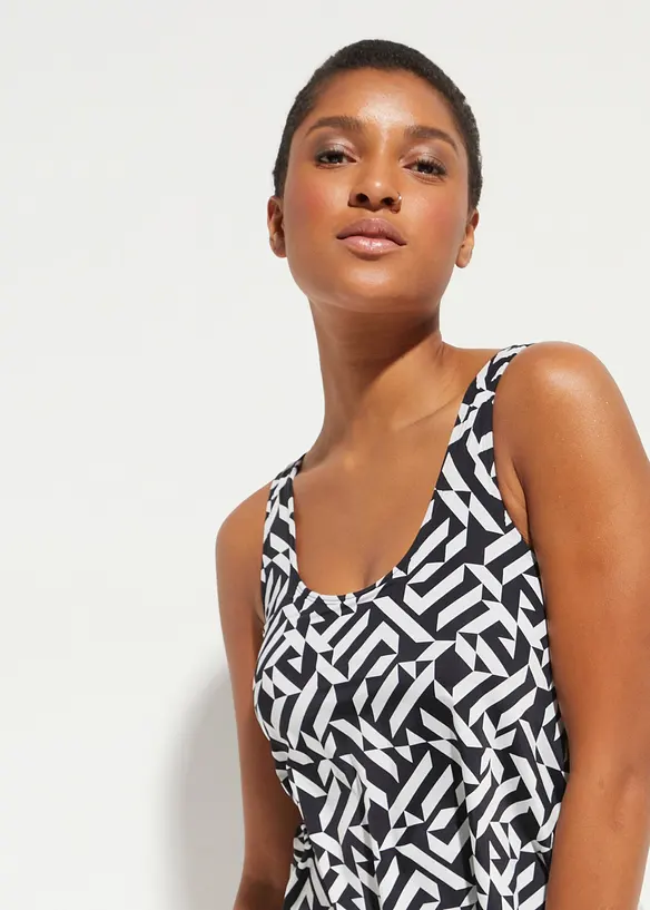 Maillot 1 pièce, style tankini, bonprix