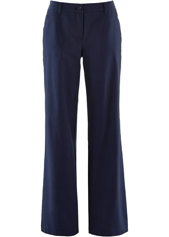 Pantalon tissé en lin et coton, bonprix