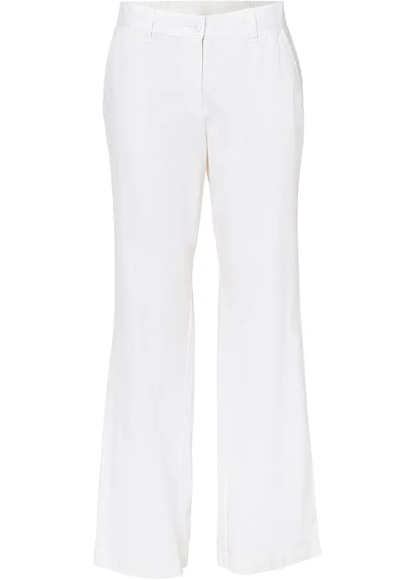 Pantalon tissé en lin et coton, bonprix