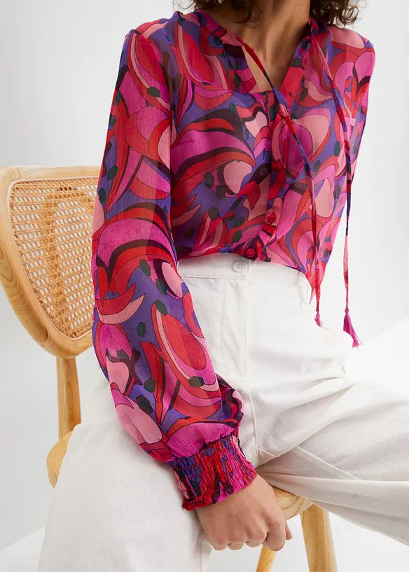 Pantalon tissé en lin et coton, bonprix