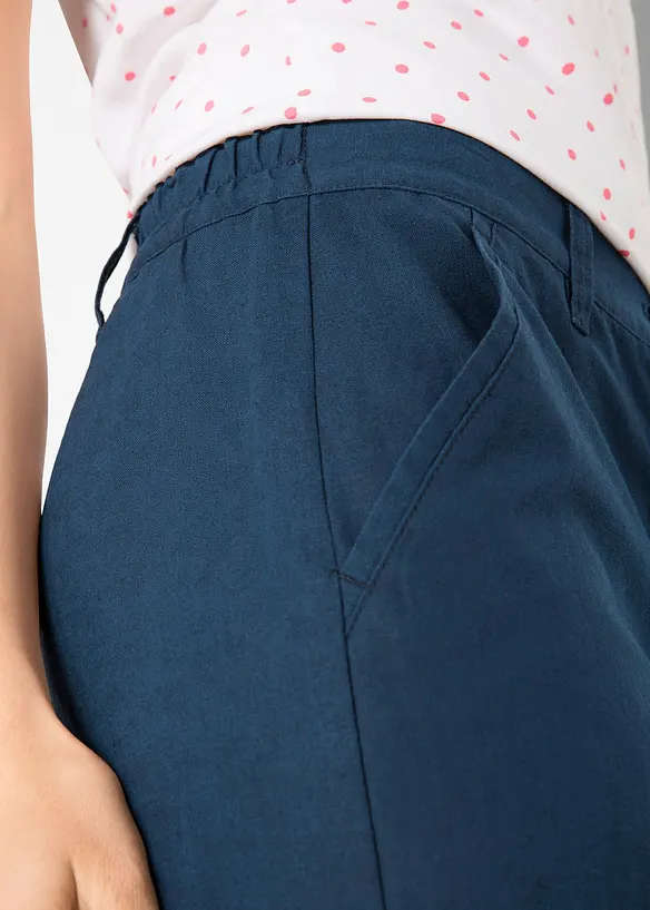 Pantalon tissé en lin et coton, bonprix