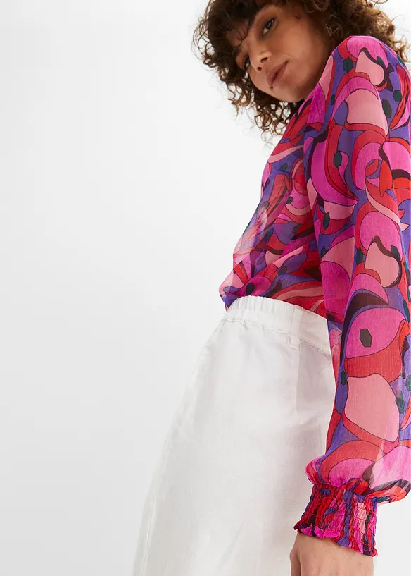 Pantalon tissé en lin et coton, bonprix