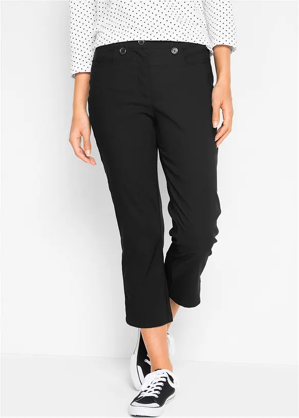 Pantalon 7/8 en bengaline avec taille élastiquée, bonprix