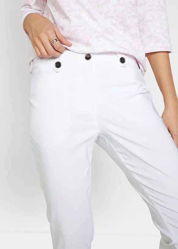 Pantalon 7/8 en bengaline avec taille élastiquée, bonprix