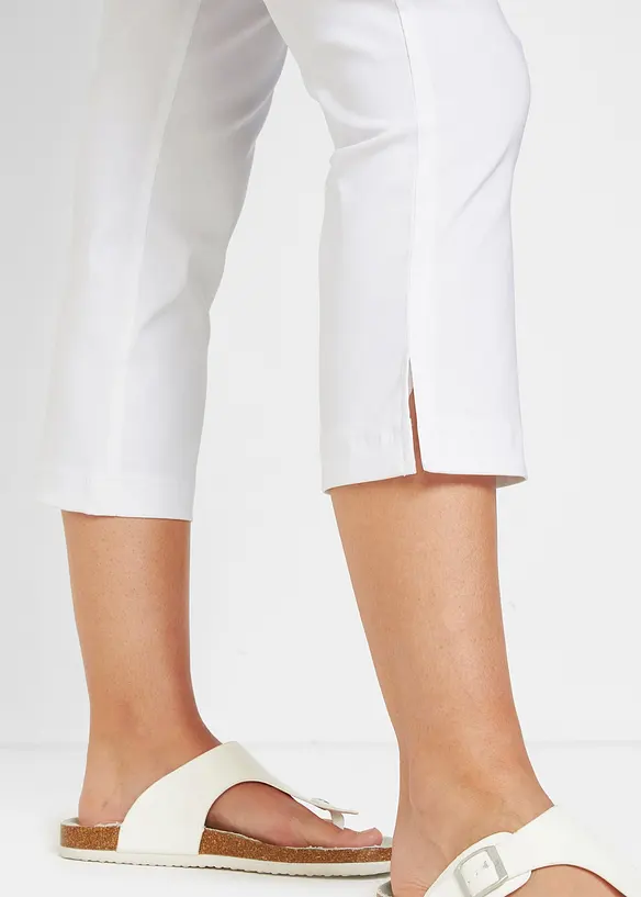 Pantalon 7/8 en bengaline avec taille élastiquée, bonprix