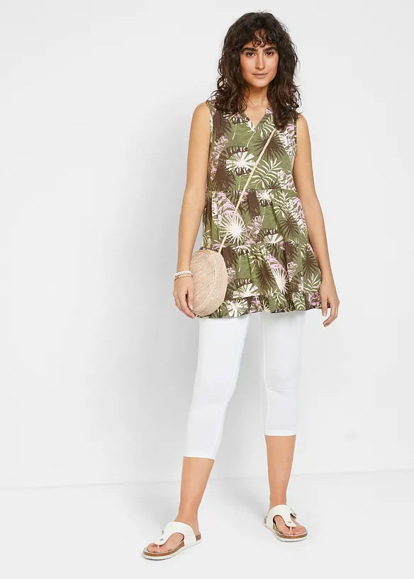 Legging corsaire &agrave; empi&egrave;cement taille confortable, bonprix