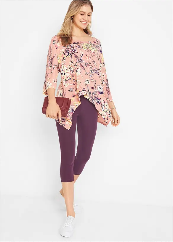 Legging corsaire à empiècement taille confortable, bonprix