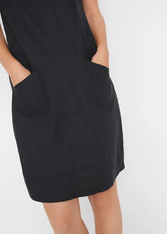 Robe courte en lin majoritaire, bonprix