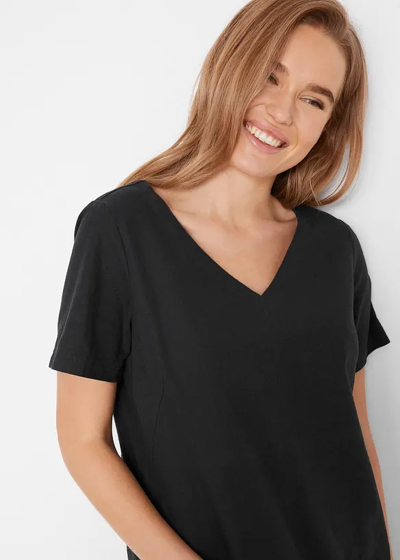 Robe courte en lin majoritaire, bonprix