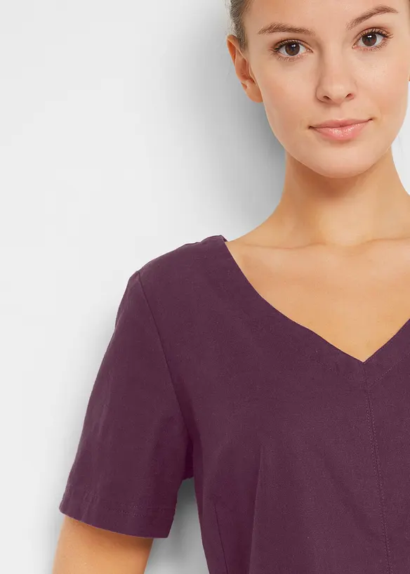 Robe courte en lin majoritaire, bonprix