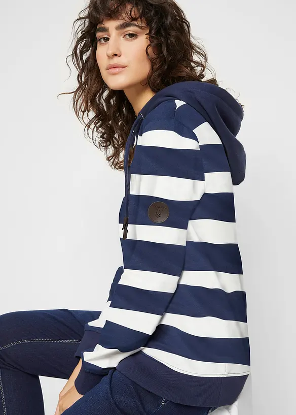 Sweat-shirt à capuche 100% coton, bonprix