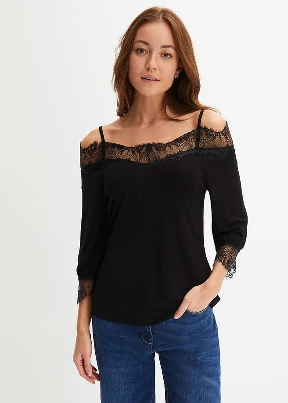 Haut &agrave; dentelle, bonprix