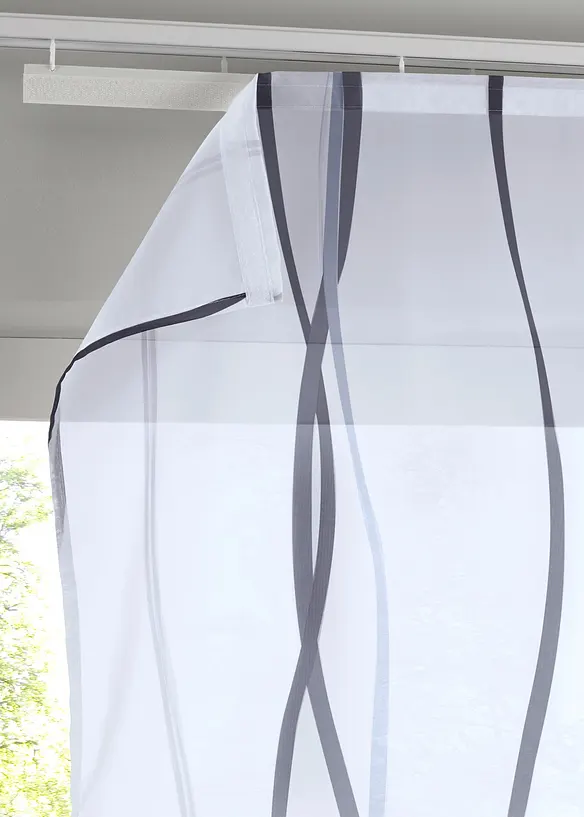 Set de 2 panneaux coulissants (uni et imprimé), bonprix