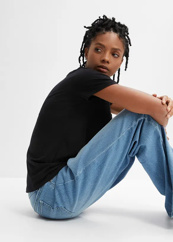 T-shirt en coton et viscose, bonprix