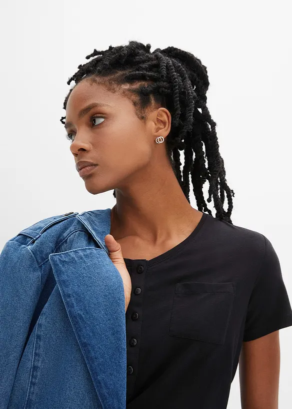 T-shirt en coton et viscose, bonprix