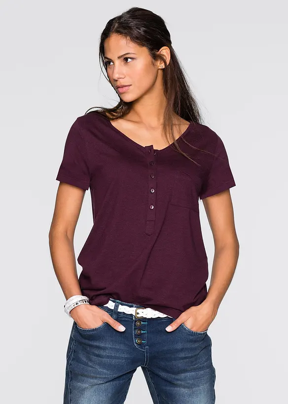 T-shirt en coton et viscose, bonprix