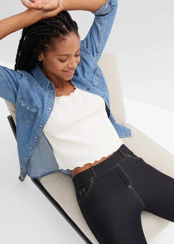 Legging effet jean, bonprix