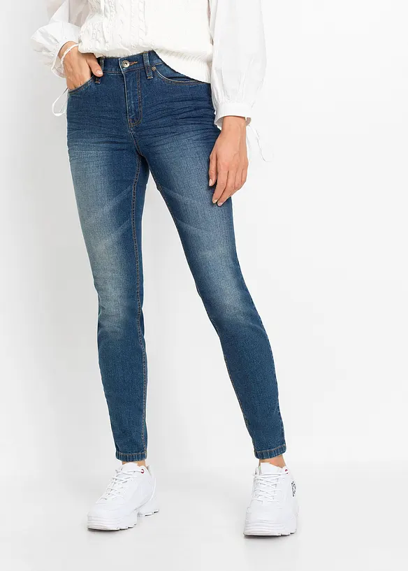 Jean skinny, taille mi-haute, raccourci, bonprix
