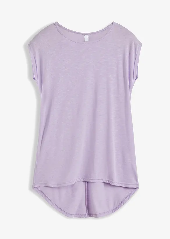 T-shirt long en viscose m&eacute;lang&eacute;e, bonprix