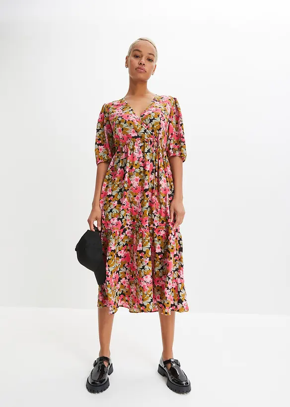 Robe midi en viscose mélangée, bonprix