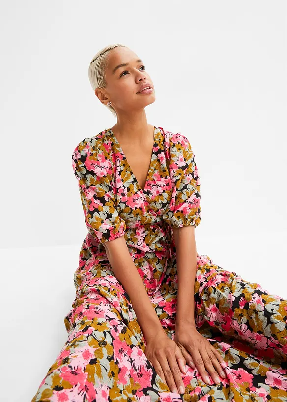 Robe midi en viscose mélangée, bonprix