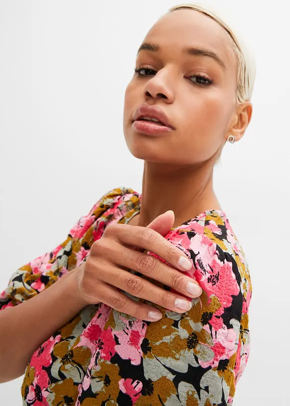 Robe midi en viscose mélangée, bonprix