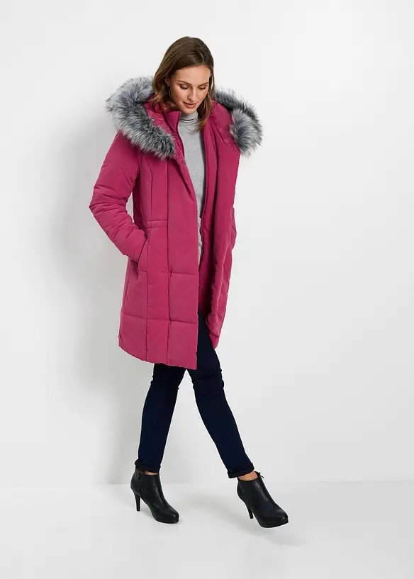 Parka longue à capuche avec détail synthétique, bpc selection