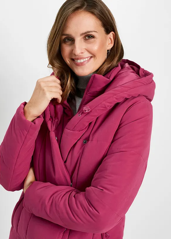 Parka longue à capuche avec détail synthétique, bpc selection