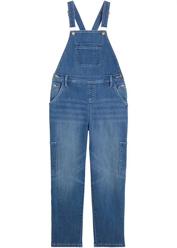 Salopette en jean, taille mi-haute, bonprix
