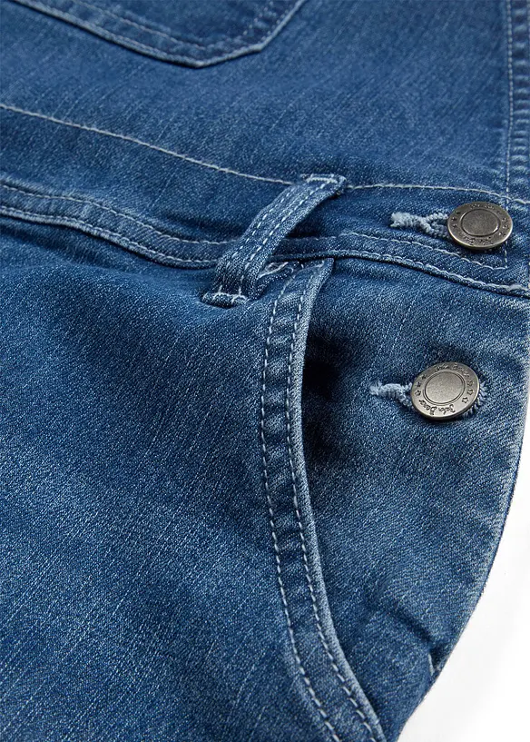 Salopette en jean, taille mi-haute, bonprix