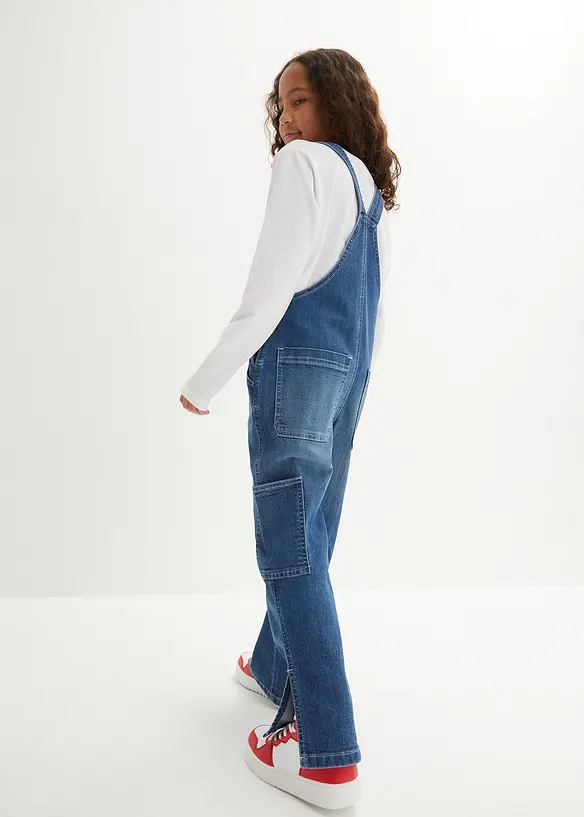 Salopette en jean, taille mi-haute, bonprix