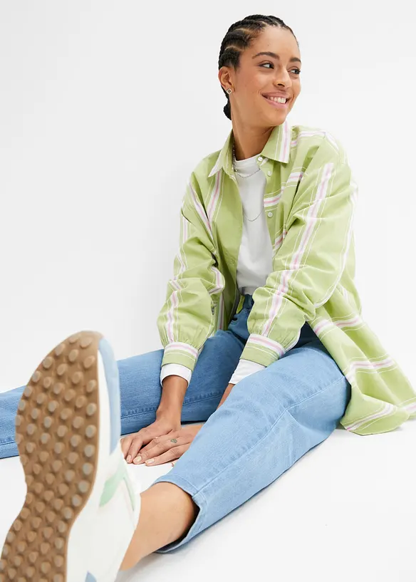 Jean mom taille haute, extensible, bonprix