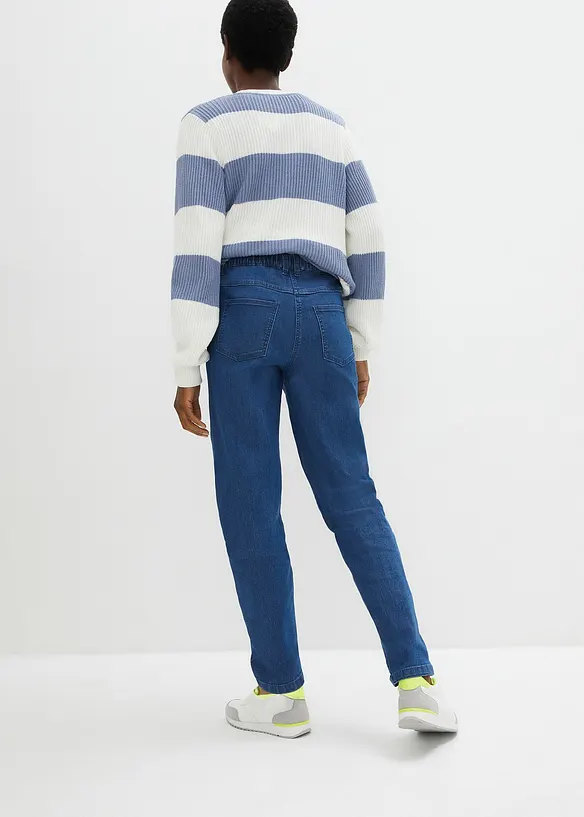 Jean mom taille haute, extensible, bonprix