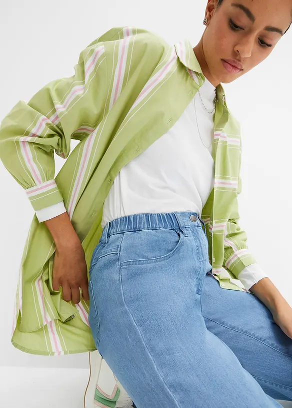 Jean mom taille haute, extensible, bonprix