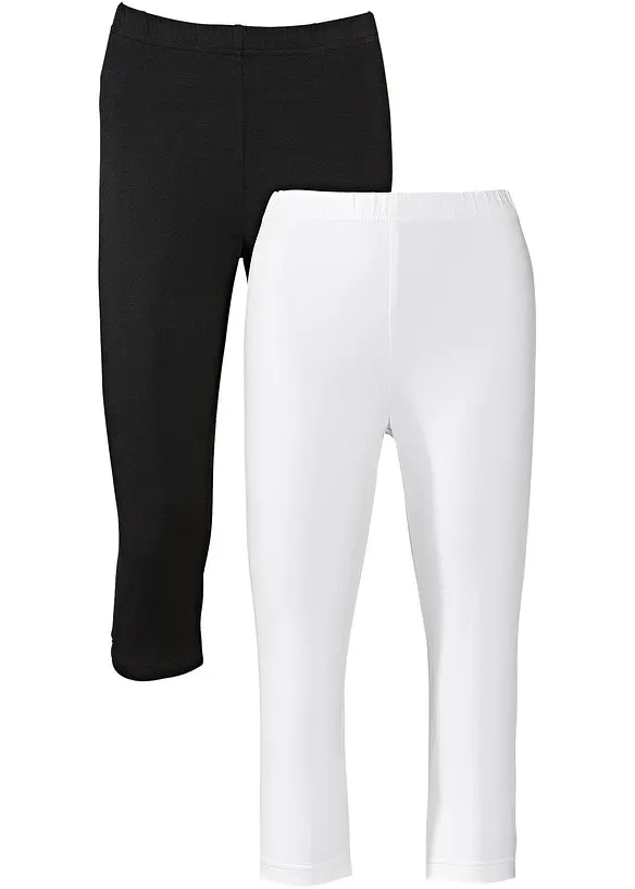 Lot de 2 leggings corsaire étroits, bonprix