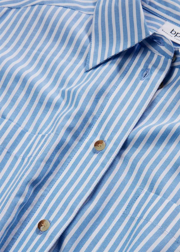 Robe-chemise rayée avec ceinture à nouer, bonprix