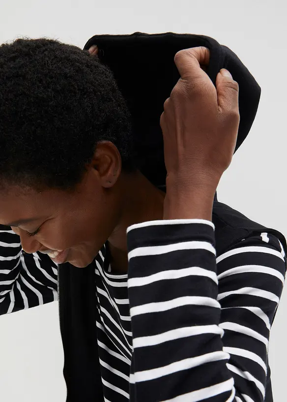 Long gilet sweat sans manches, bonprix