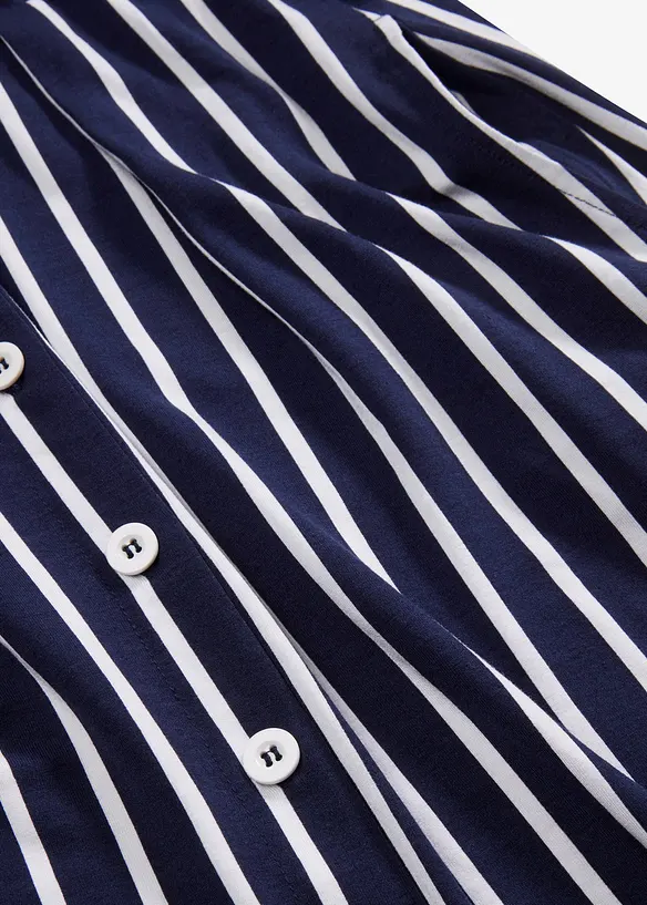 Robe estivale en jersey rayé avec jupe boutonnée, bonprix