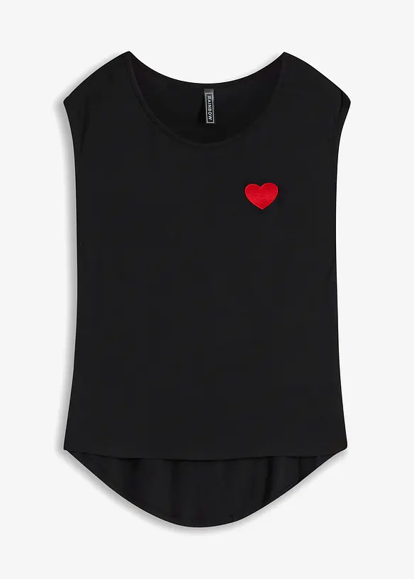 T-shirt plus long derrière en viscose fluide, bonprix