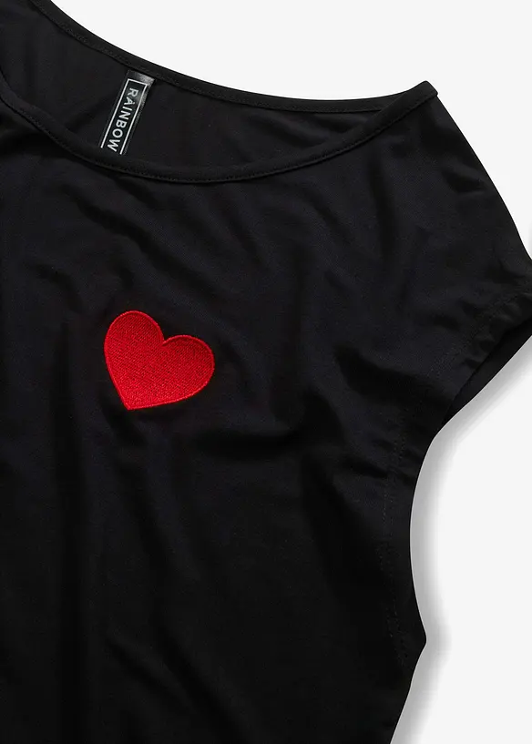 T-shirt plus long derrière en viscose fluide, bonprix